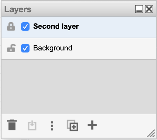 Lock and unlock layers in the Layers dialog in draw.io