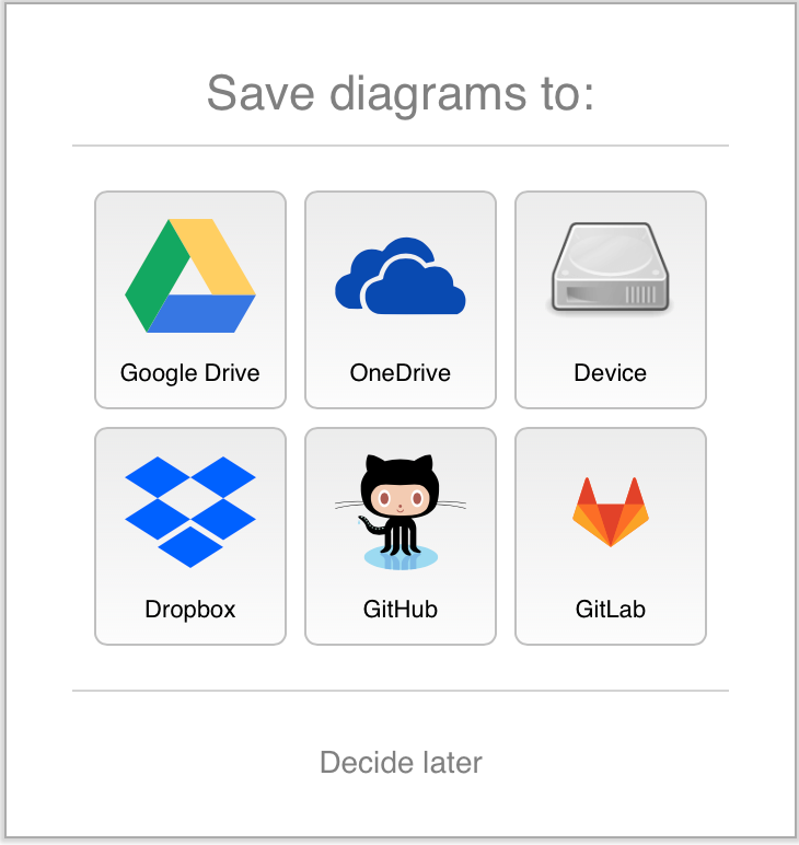 Choose a storage location for your diagram files